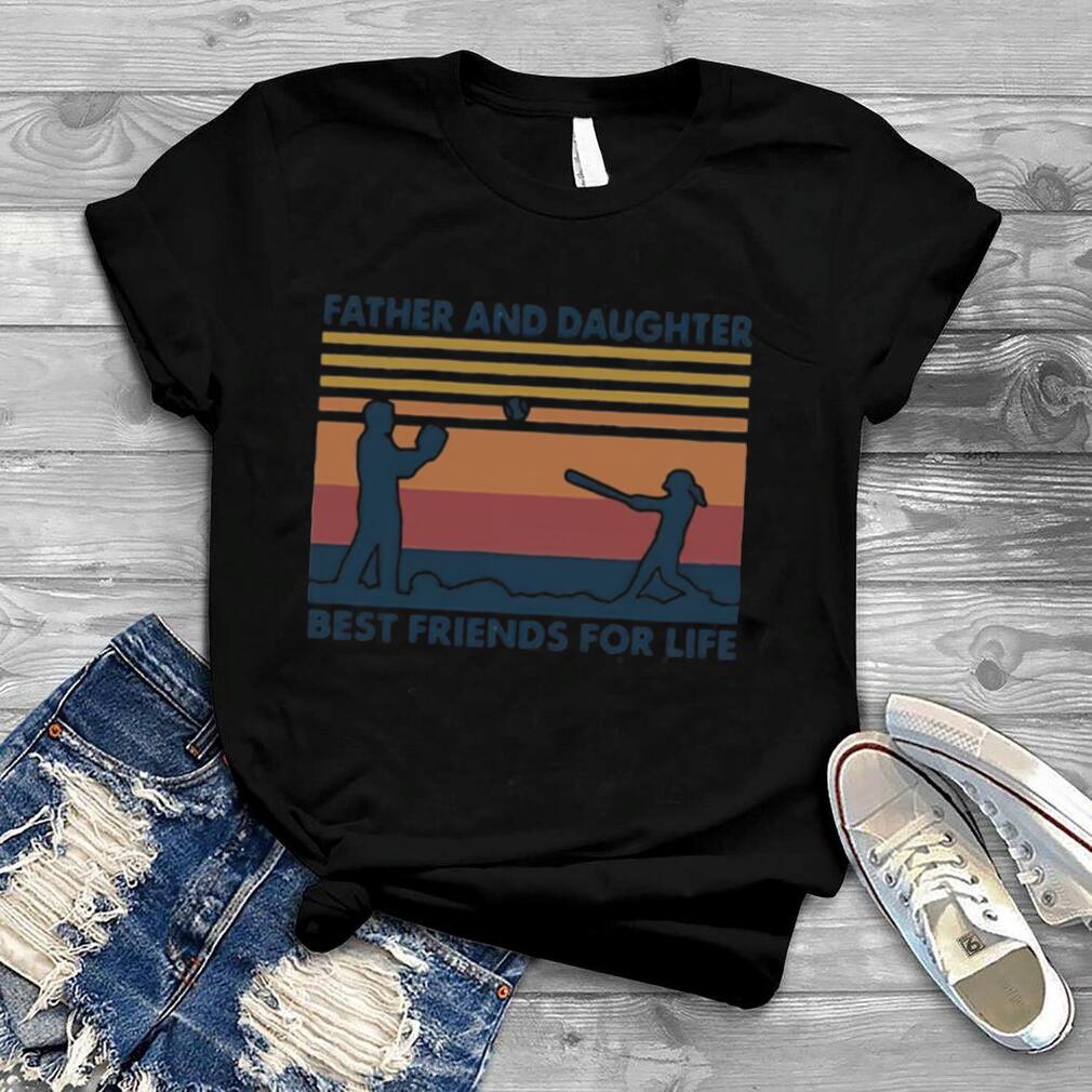 Softball Father And Daughter Best Friends For Life Vintage T Shirt