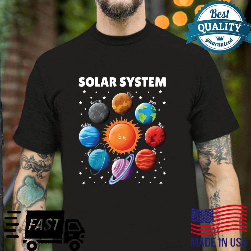 Solar Star System Planet Science Astronomys Boys Girls Shirt
