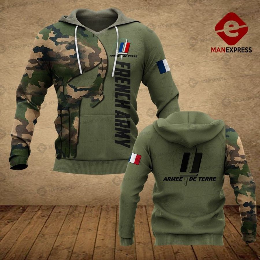 Soldier France Camo All Over Printed Hoodie