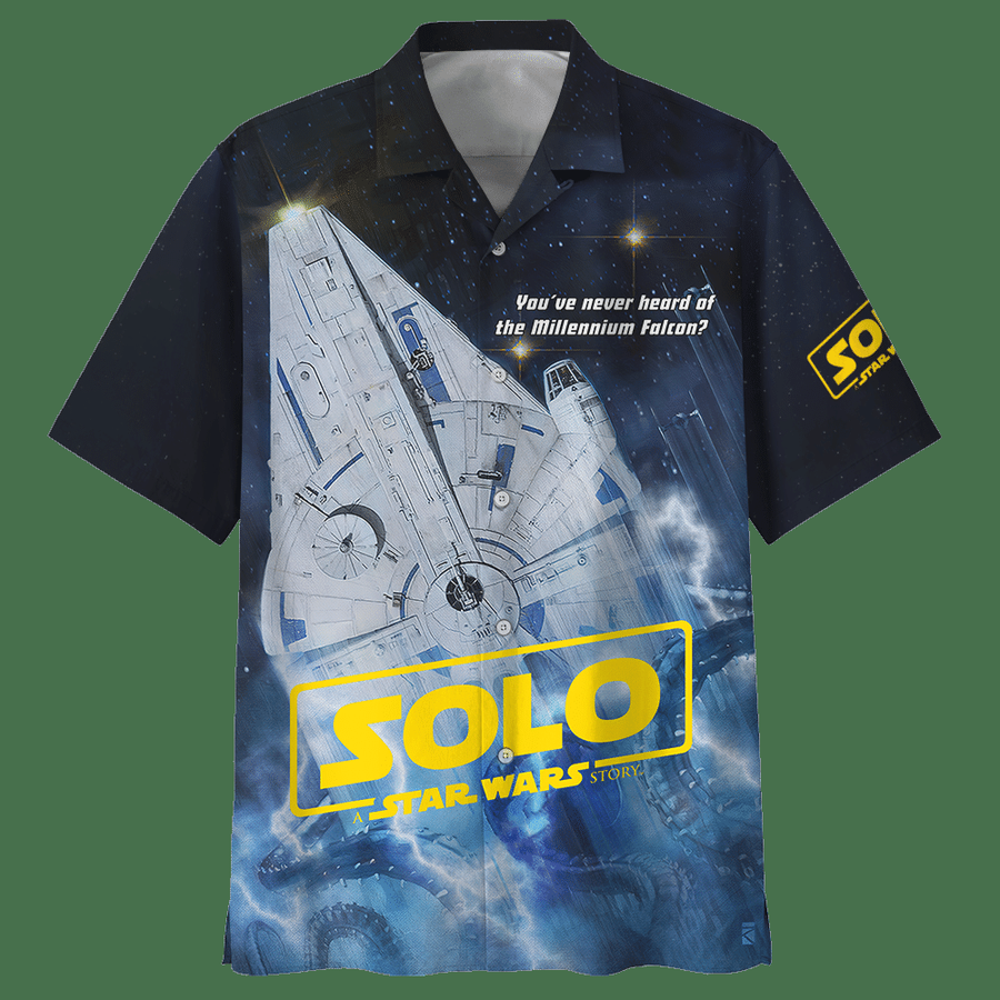 Solo Star wars story Millennium falcon Hawaiian Shirt.png