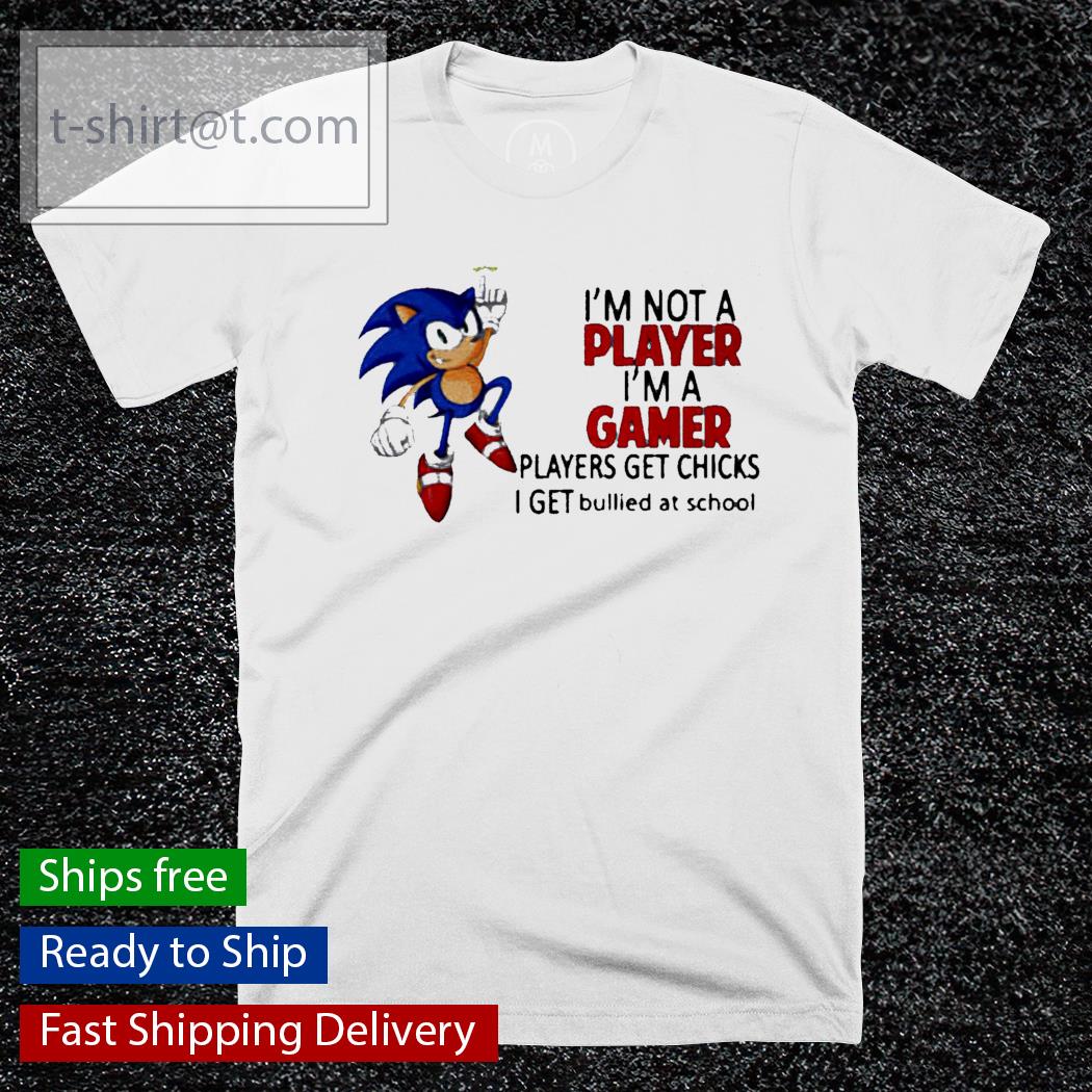 Sonic I’m not a player I’m a gamer players get chicks I get bullied at school shirt