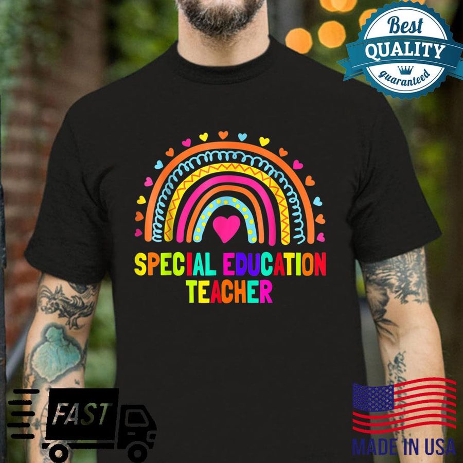 Speducator Special Education Heart Rainbow Teacher Sped Fun Shirt