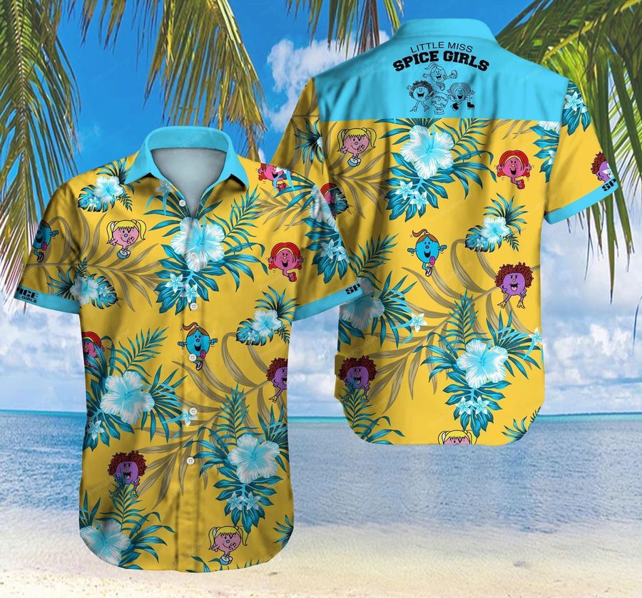 Spice Girls Hawaiian II Graphic Print Short Sleeve Hawaiian Casual Shirt N98 - 710