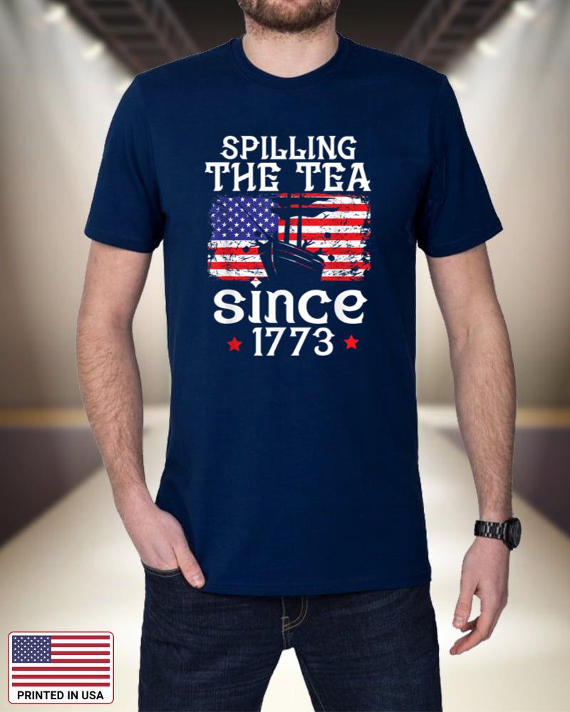 Spilling the Tea Since 1773- Funny 4th of July Drinking aPIOI
