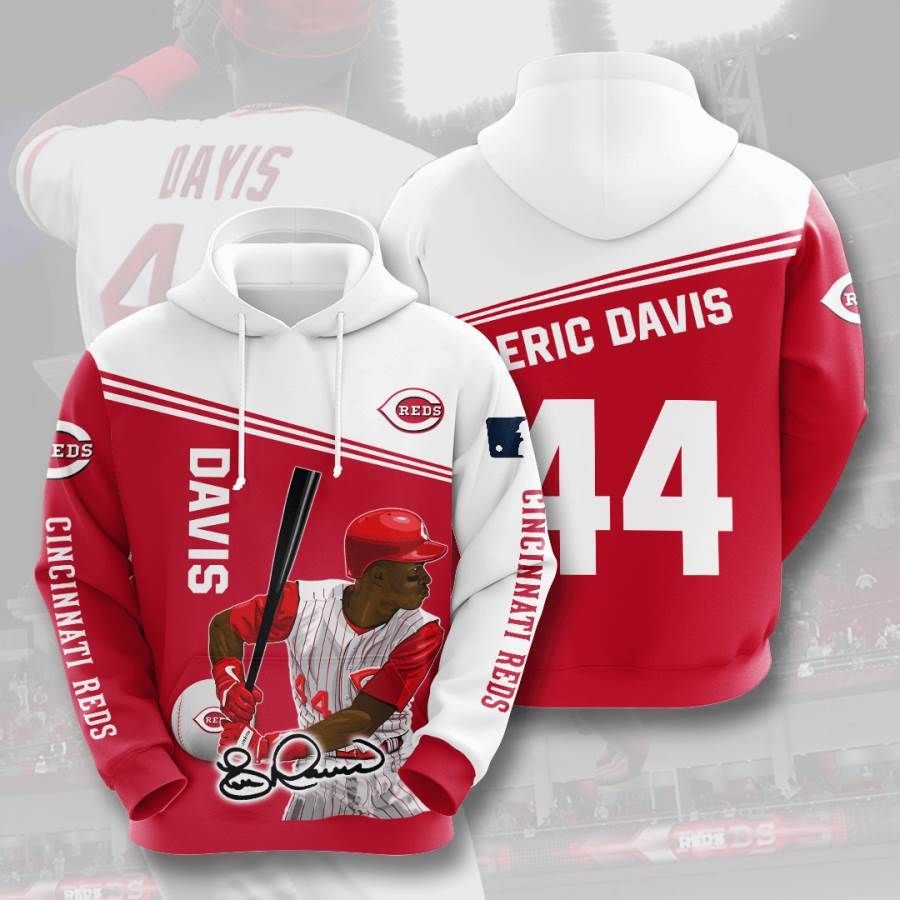 Sports Baseball Mlb Cincinnati Reds Eric Davis Usa 712 Hoodie 3D