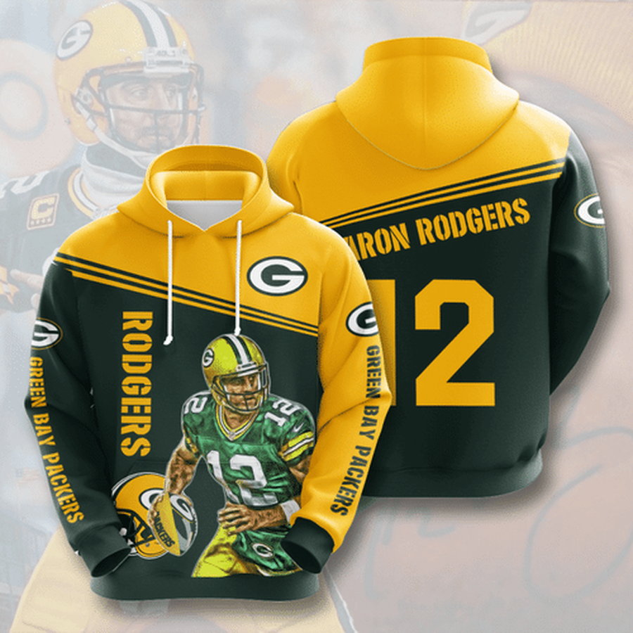Sports Team Aaron Rodgers Green Bay Packers No843 Hoodie 3D.png