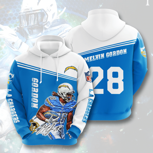 Sports Team Melvin Gordon Los Angeles Chargers No1054 Hoodie 3D