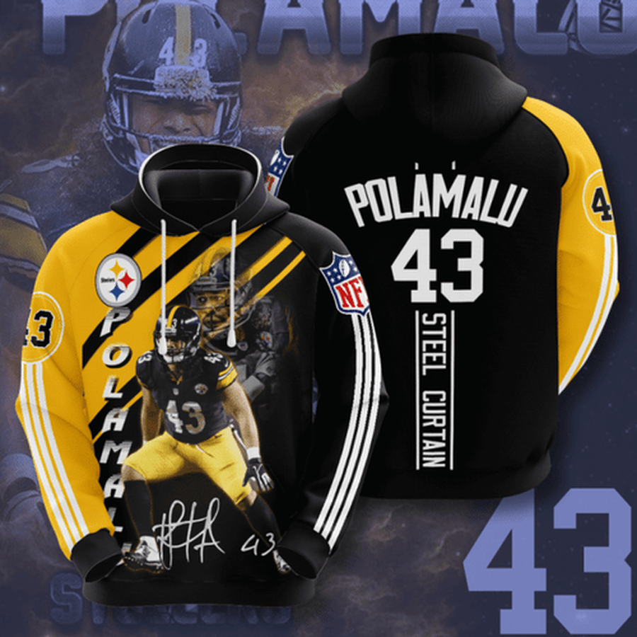 Sports Team Nfl Pittsburgh Steelers No55 Hoodie 3D.png