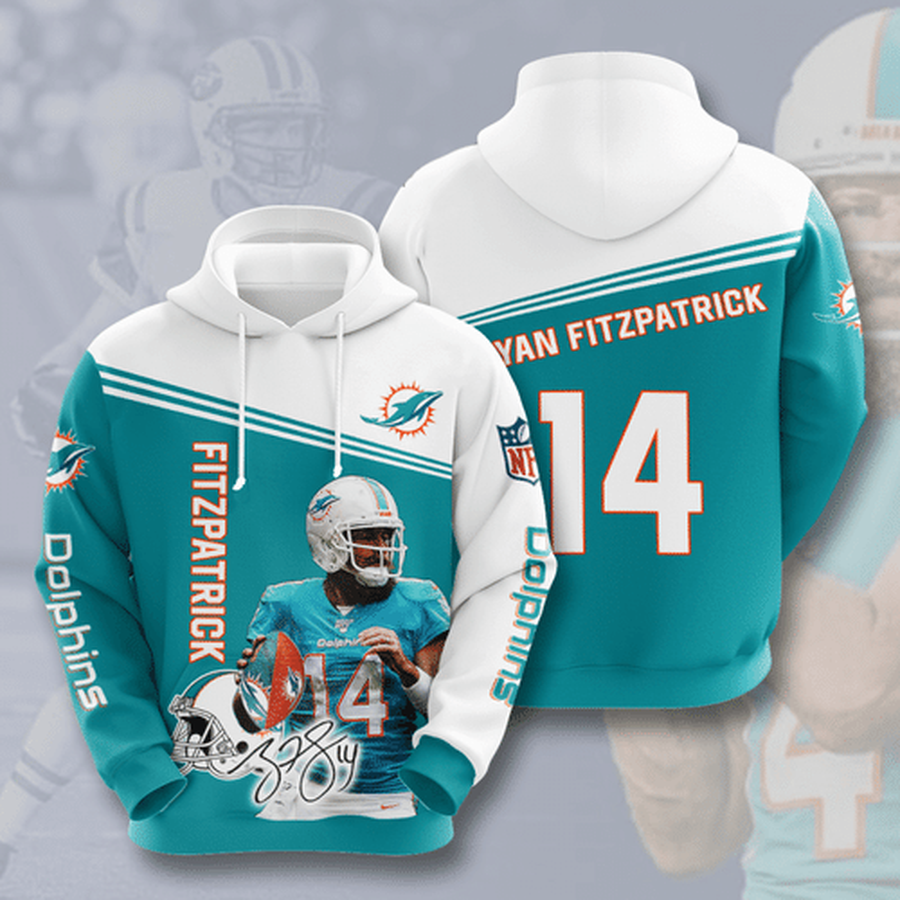 Sports Team Ryan Fitzpatrick Miami Dolphins No660 Hoodie 3D.png