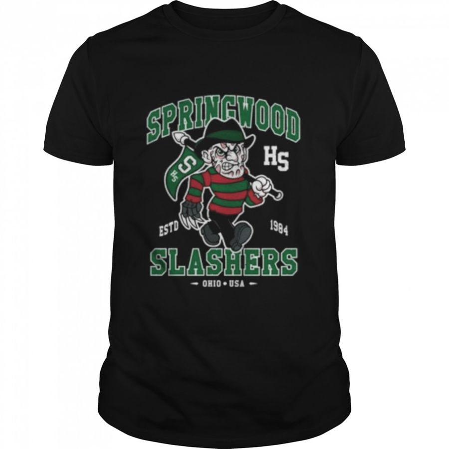 Springwood High School Mascot Vintage Distressed Horror College Mascot shirt
