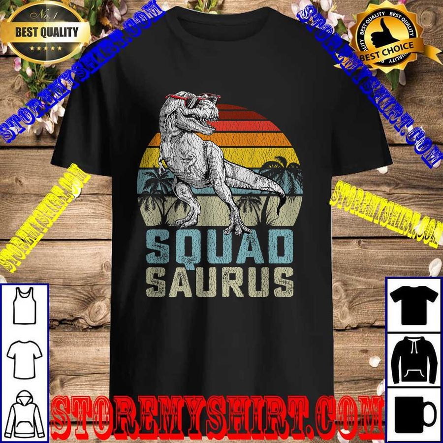 Squadsaurus T Rex Dinosaur Squad Saurus Family Matching T-Shirt
