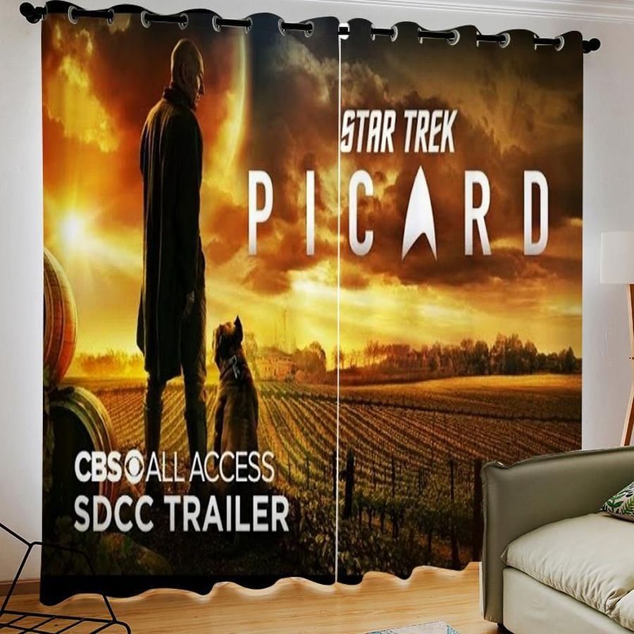 Star Trek Picard Movie Poster Shower Curtain Waterproof Bathroom Sets Window Curtains Home Decor