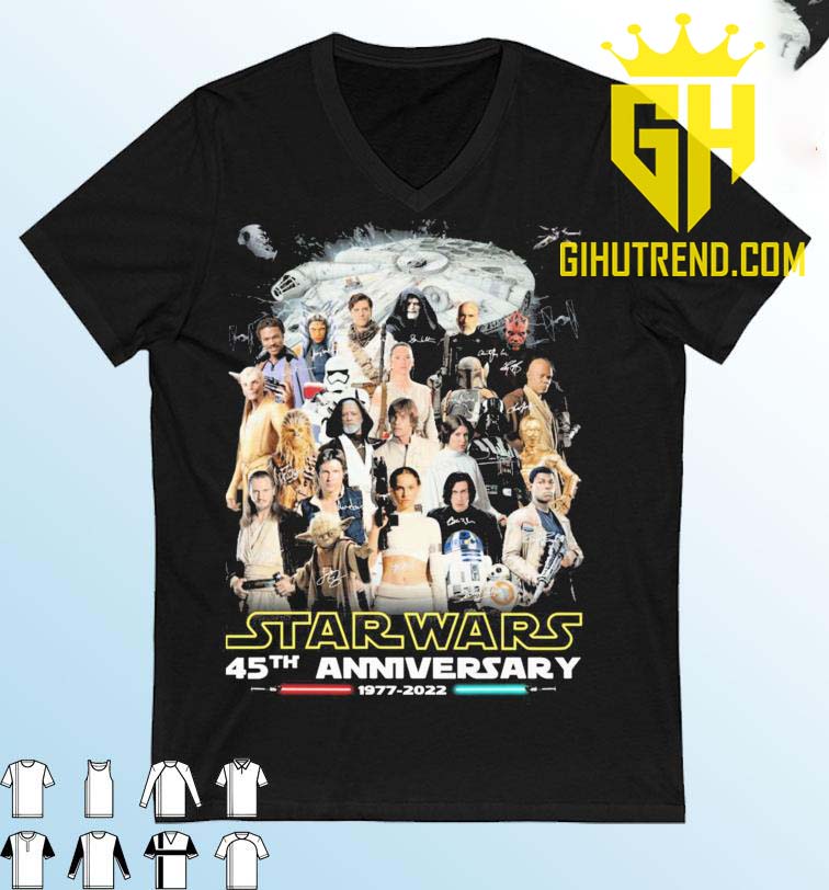 Star Wars 45th Anniversary 1977-2022 Signatures For Fan T-Shirt