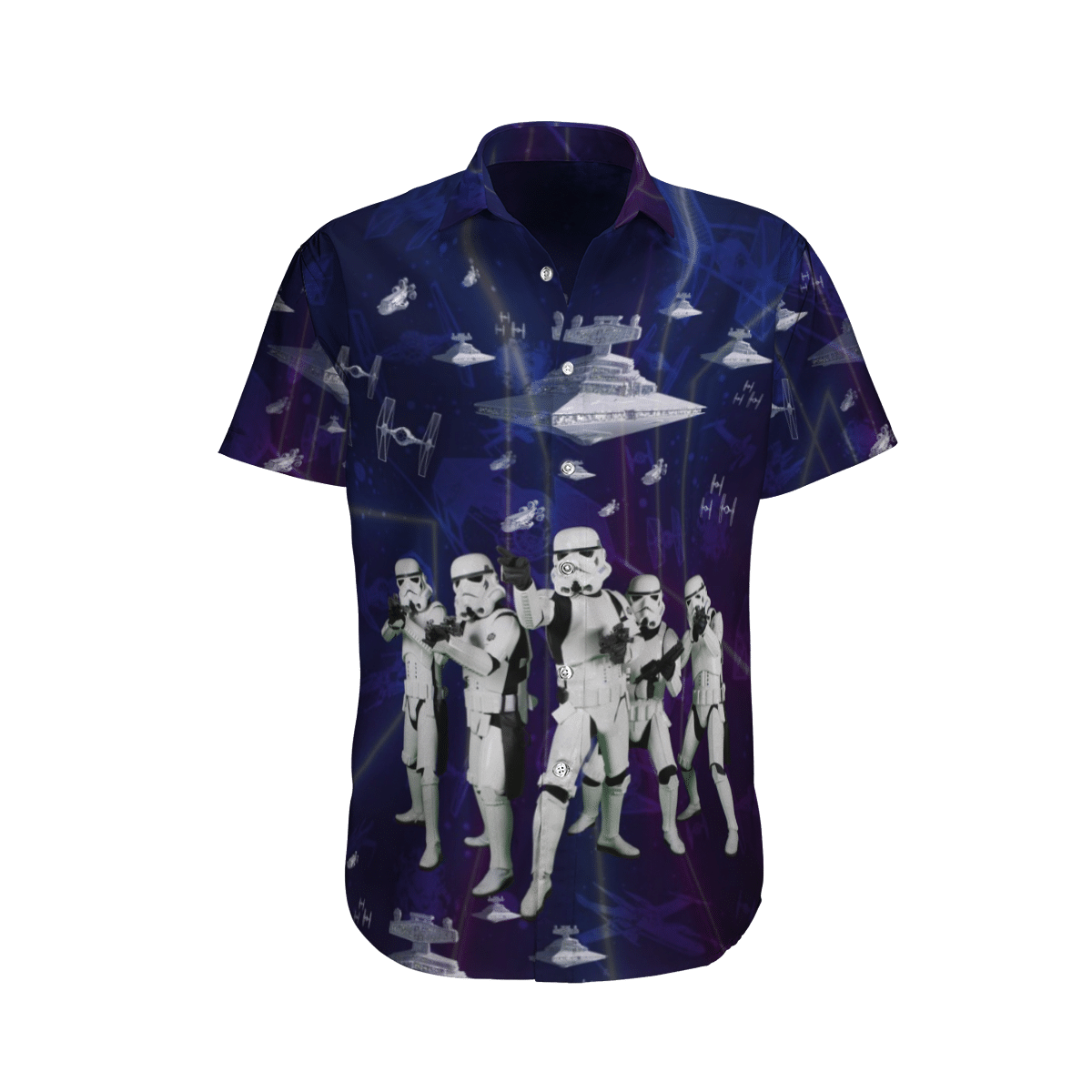 Star wars 5 Stormtroopers Spaceship Hawaiian Shirt