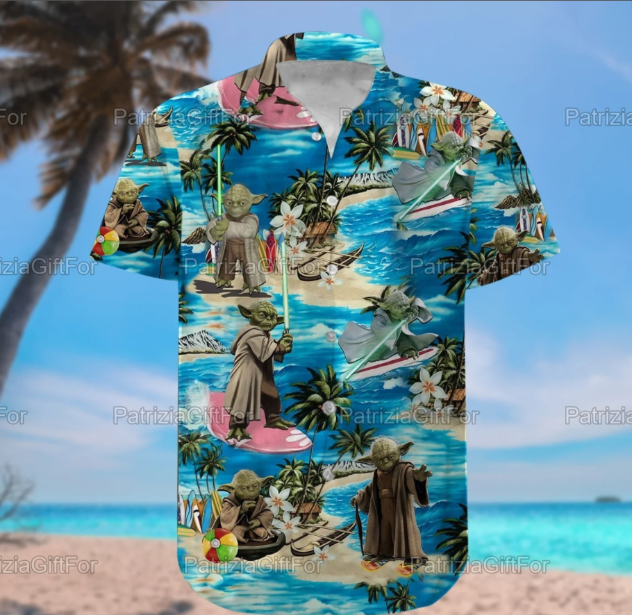 Star Wars Baby Yoda Summer Shirt Hawaiian Shirt And Shorts
