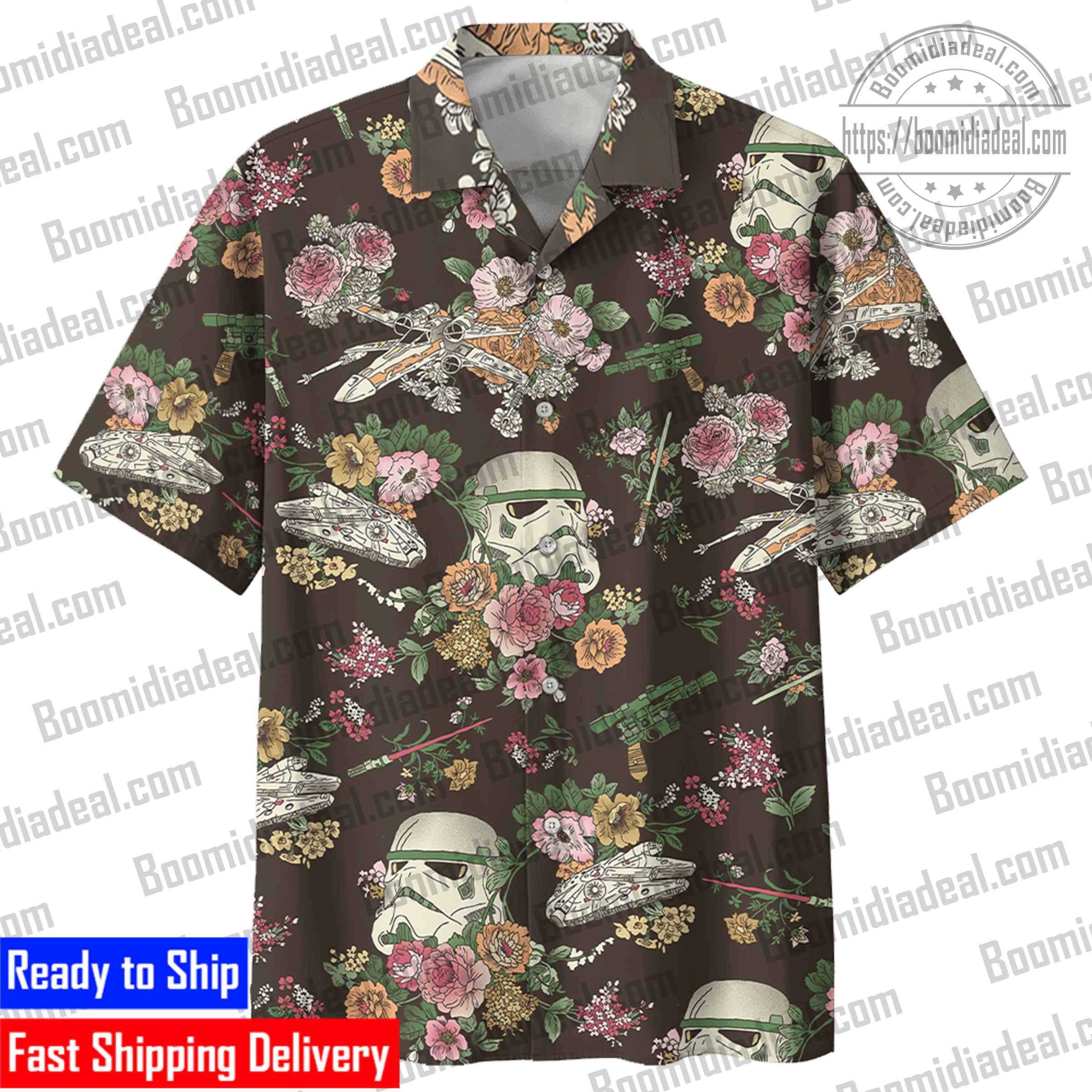 Star Wars Clumsy Stormtrooper Tropical Flowers Aloha Hawaiian Shirt And Shorts