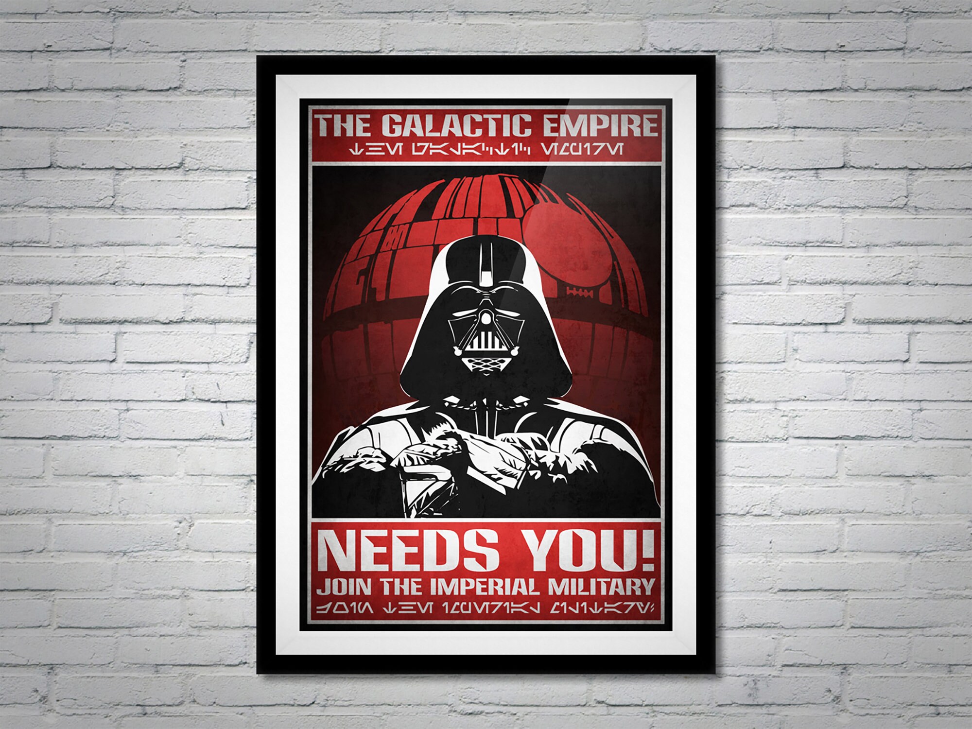 Star Wars Galactic Empire Propaganda Vader Needs You Movie Poster Print - Alternative Wall Art Gift Home Decor