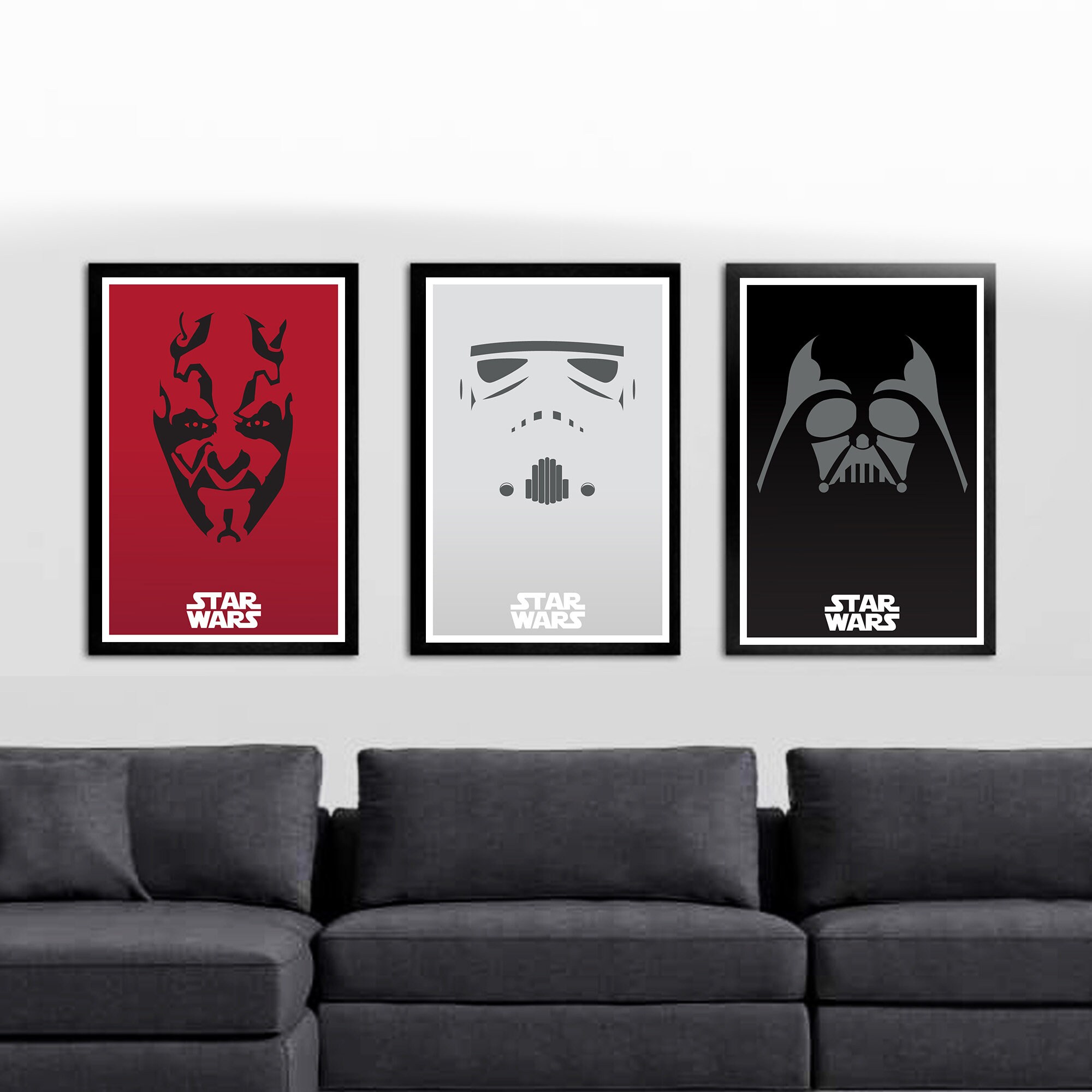 Star Wars Trilogy Poster Set - Stormtrooper poster, Darth Maul poster, Darth Vader poster, Digital Download set of 3 - 12x18 each file