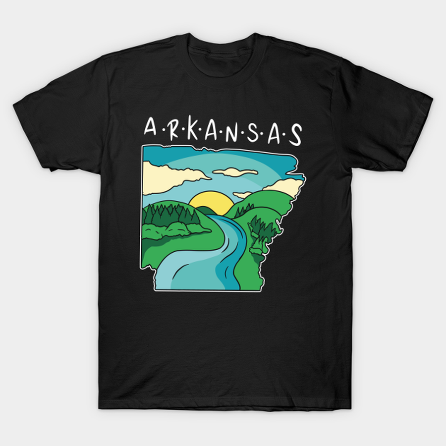 State of Arkansas Map Landscape T-shirt, Hoodie, SweatShirt, Long Sleeve.png