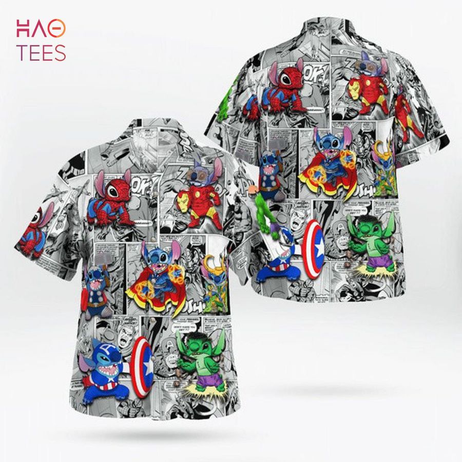Stitch Disney, Stitch Avengers Marvel Hawaiian Shirt Hawaiian Shirt