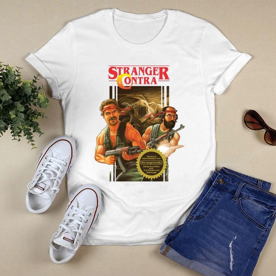 Stranger Contra Stranger Things X Contra Hopper And Murray Shirt