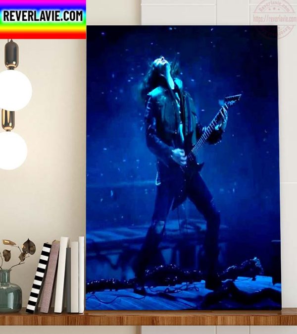 Stranger Things 4 Eddie Munson Plays Guitar Solo Home Decor Poster Canvas
