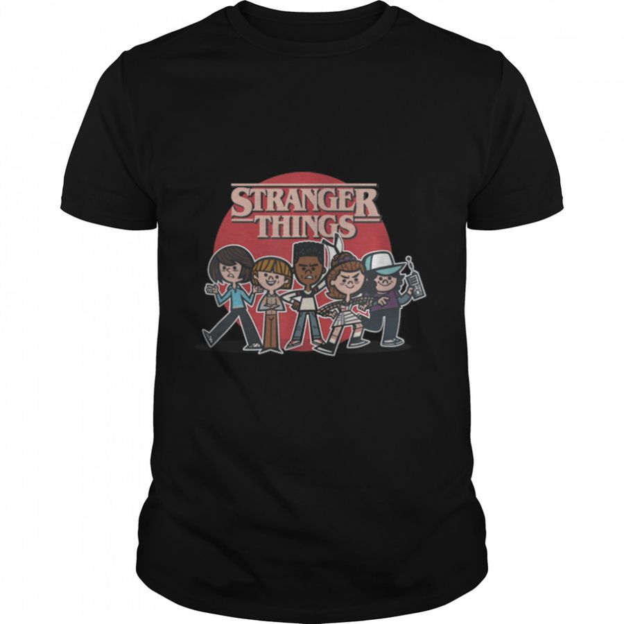Stranger Things 4 Group Shot Comic Line Up T-Shirt B09Z76914B