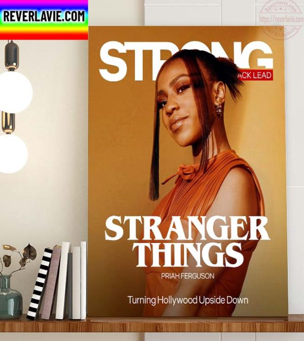 Stranger Things Priah Ferguson Turning Hollywood Upside Down Home Decor Poster Canvas