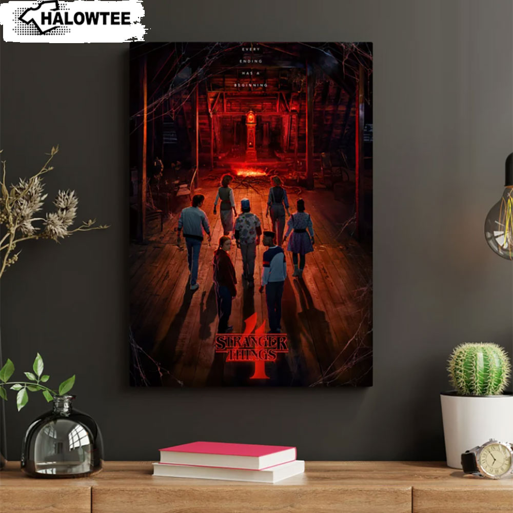 Stranger Things Season 4 2022 Stranger Things Poster Canvas Wall Decor Gift For Fan