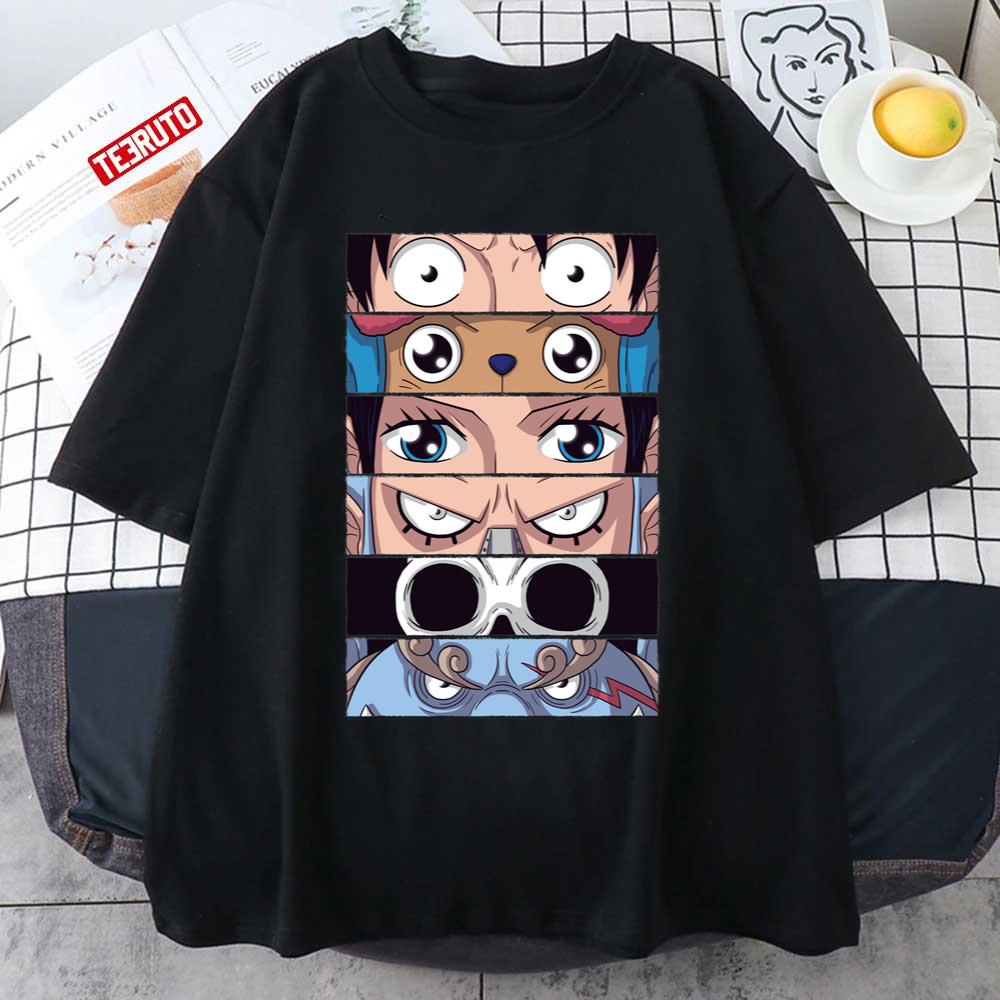 Straw Hat Eyes One Piece Manga Anime Unisex T-Shirt
