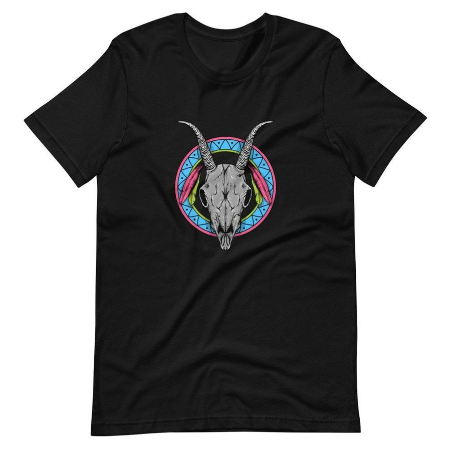 Street Style Bull Skull Animal Short Sleeve Unisex T-Shirt