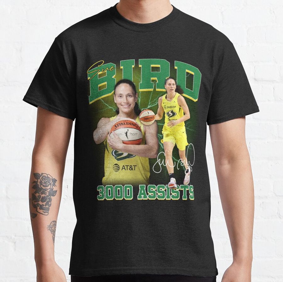 Sue Bird Legend Basketball 3000 Assists Signature Vintage Retro 80s 90s Bootleg Rap Style Classic T-Shirt - 9887-p989
