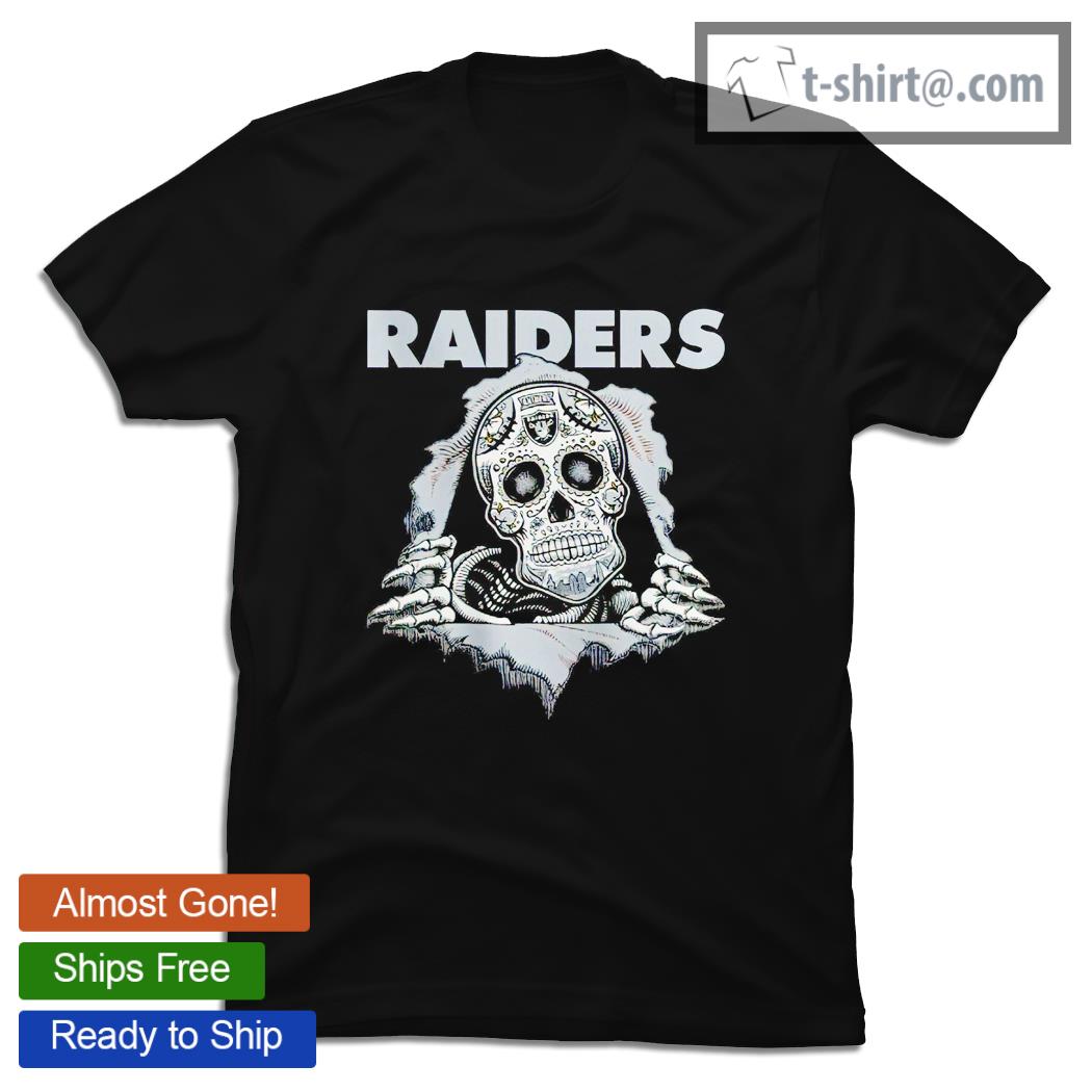 Sugar Skull Las Vegas Raiders inside me shirt