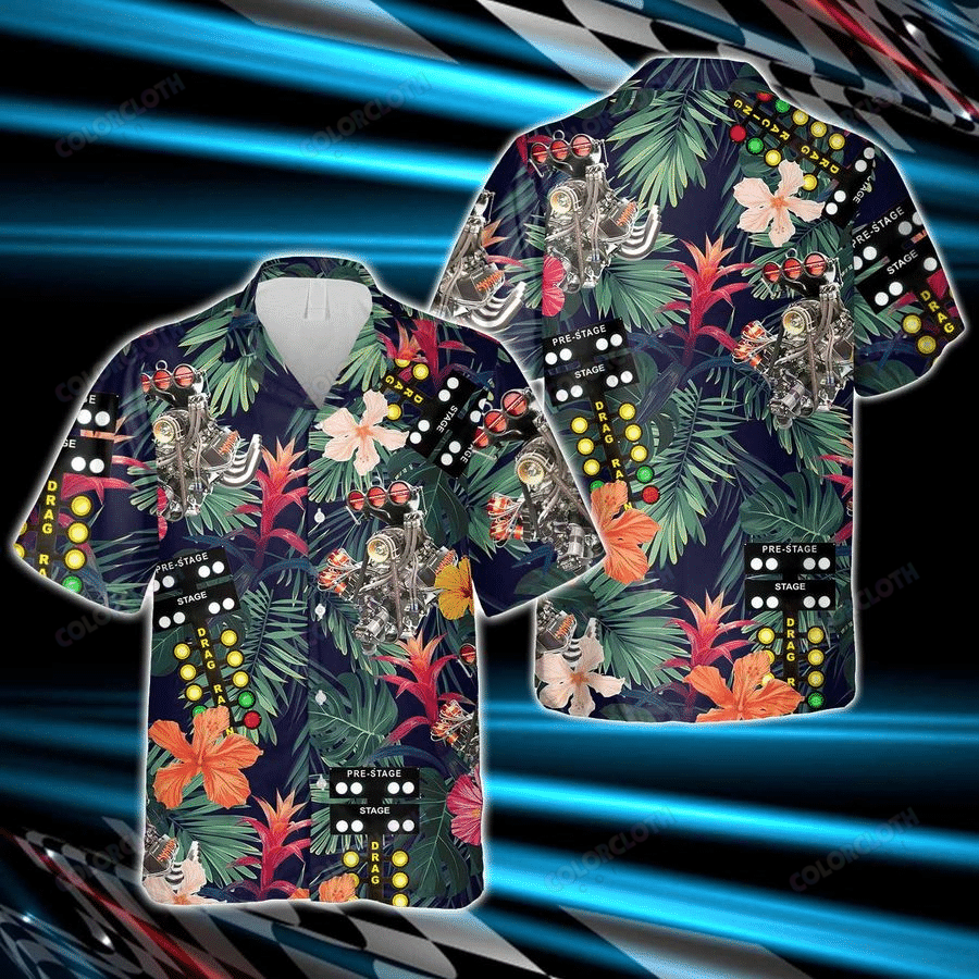 Summer Nights And Dirt Track Lights Racing Hawaiian Shirt TV056050.png