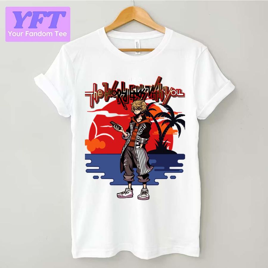 Sunset Art Retro Rindo The World Ends With You Unisex T-Shirt