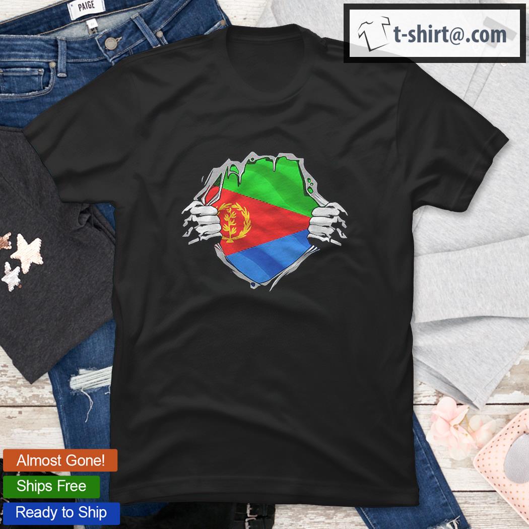 Super Eritrean Heritage Proud Eritrea Roots Flag Shirt