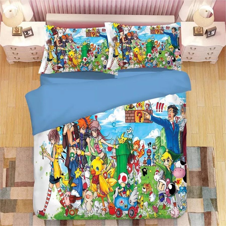 Super Mario Bros #6 Duvet Cover Quilt Cover Pillowcase Bedding