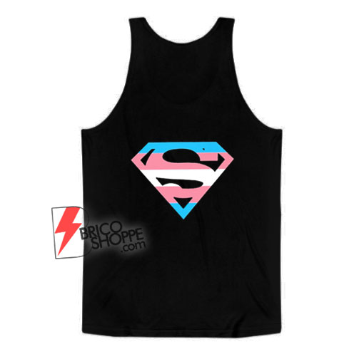 Superman Logo Trans Rights Are Human Rights Tank Top