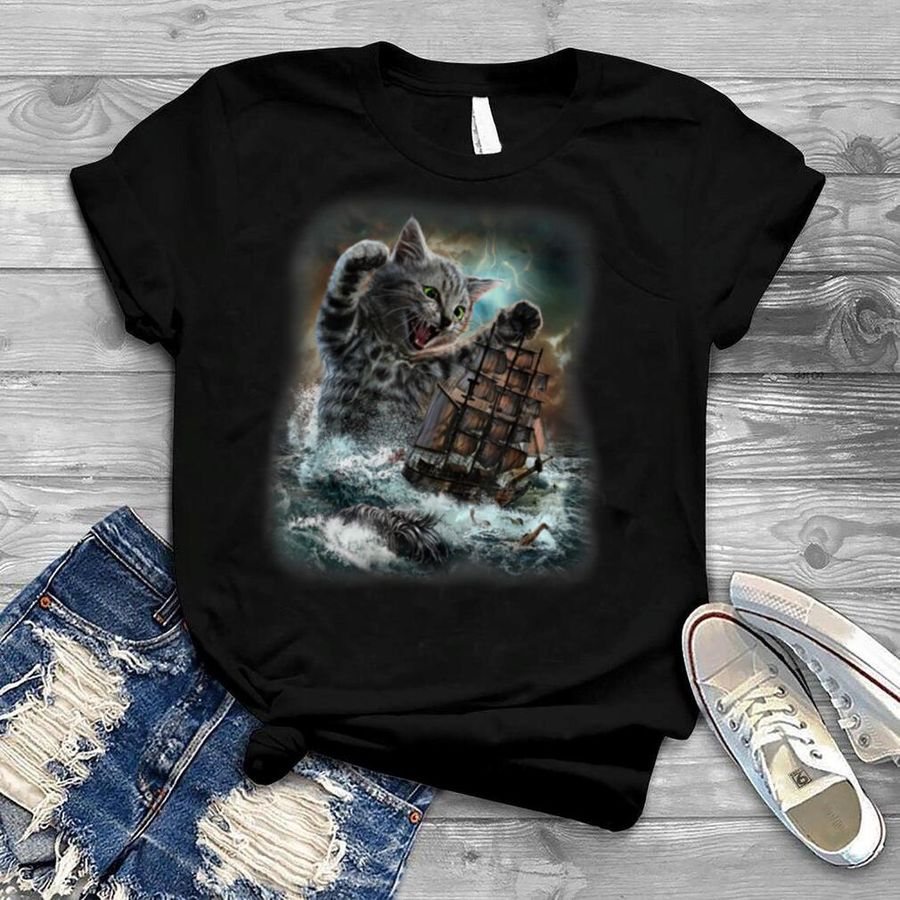 T Shirt, The Kraken is Legendary Sea Monster of Giant Cat