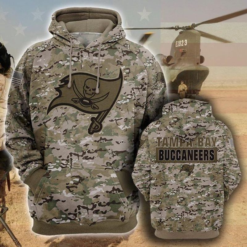 Tampa Bay Buccaneers Nfl Camo 3D Hoodie Football Logo 3D