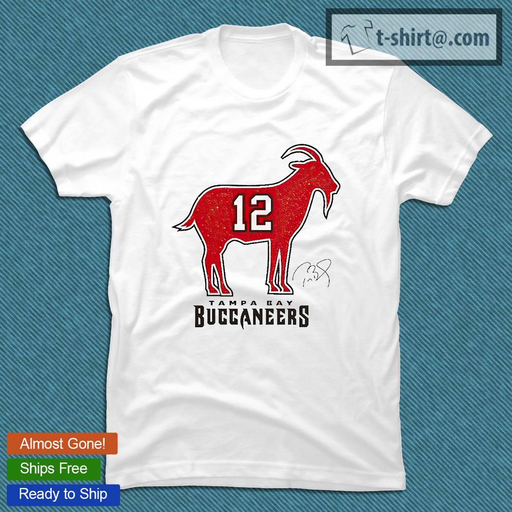 Tampa Bay Buccaneers Tom Brady Goat 12 signature T-shirt