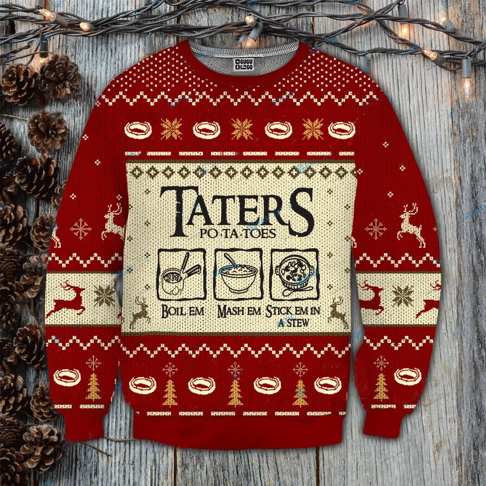 Taters Potatoes Cookers Ugly Sweater