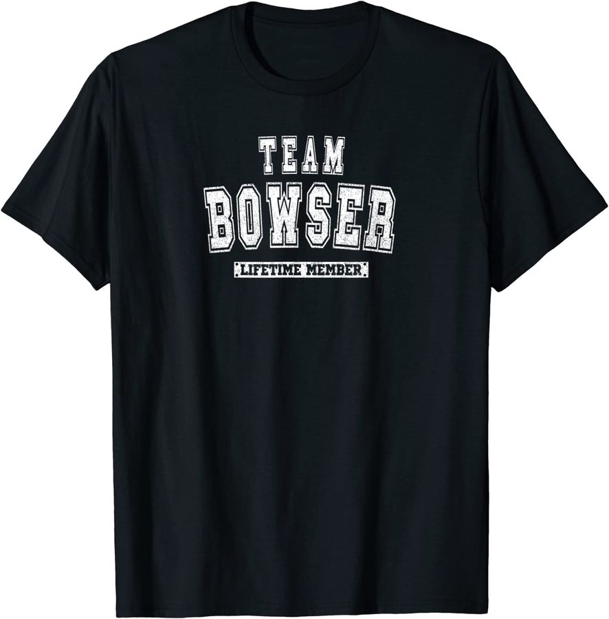 Team BOWSER Lifetime Member Family Last Name