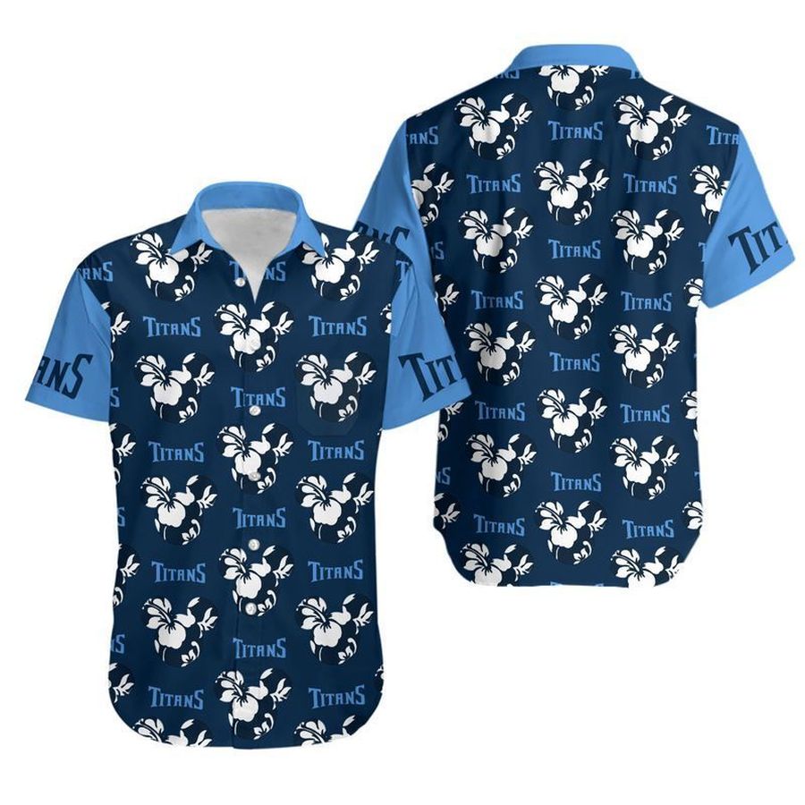 Tennessee Titans Mickey and Flowers Hawaii Shirt and Shorts Summer Collection H97