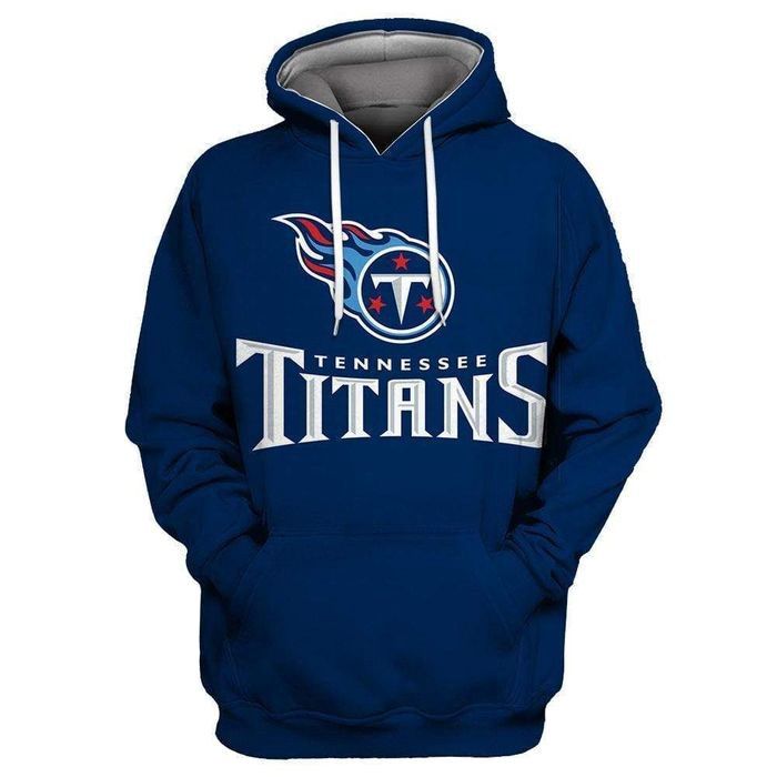Tennessee Titans Printed Hooded Pocket Pullover Sweater Hoodie For Fan