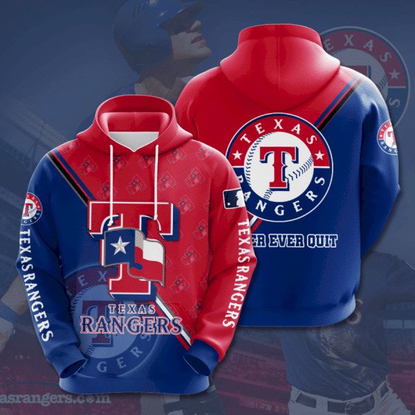 Texas Rangers 3D Hoodie Sweatshirt