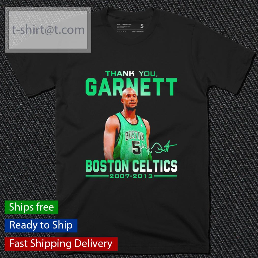 Thank you Garnett Boston Celtics signature shirt