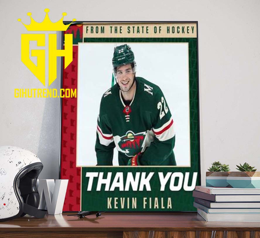 Thank You Kevin Fiala leave Minnesota Wild Poster Canvas Home Decoration