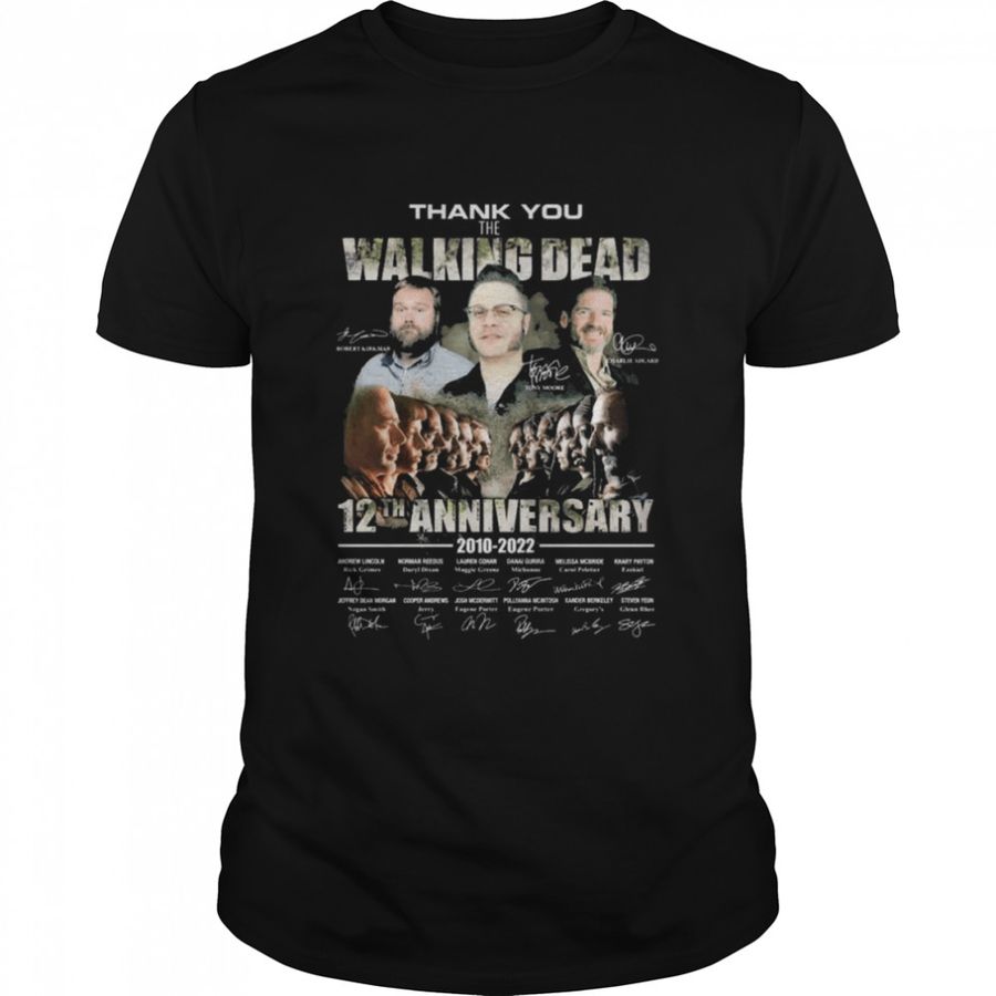 Thank You The Walking Dead 12th anniversary 2010-2022 signatures shirt