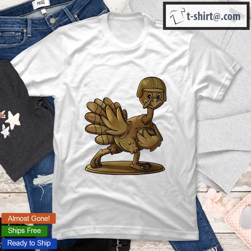  Thanksgiving Turkey Football Player Trophy Award Shirt 